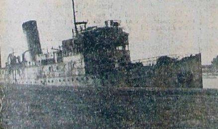 Le Rouen a quai au Tréport peu avant sa démolition (annexe 29)